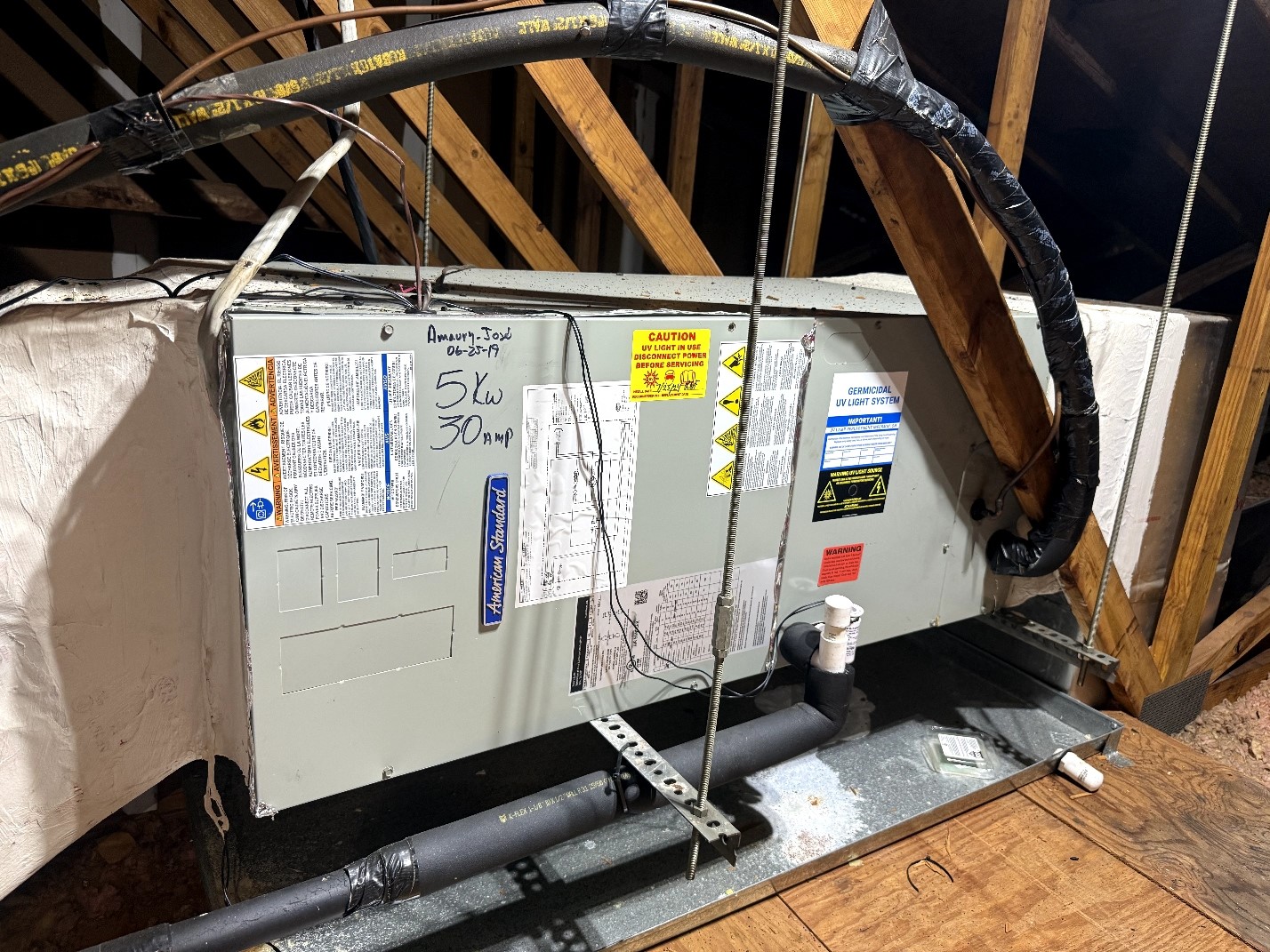 New AC system after installation by Bayside Heating and Air Clearwater FL